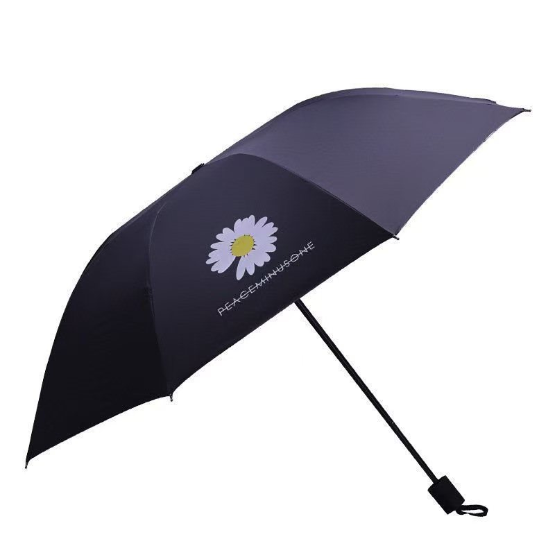 Umbrella Daisy Eight-Rib Manual Umbrella Sunscreen Anti-Splash Folding Umbrella Sun and Rain Dual-Use Umbrella