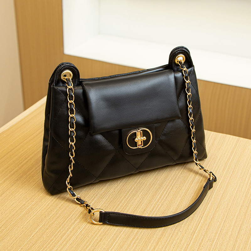 2026 women's bag diamond grid chain bag niche single shoulder crossbody bag
