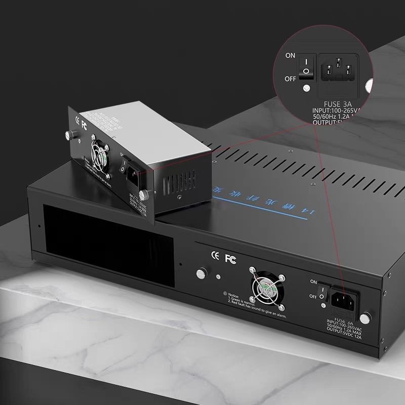 35135 Small Interface Fiber Optic Transceiver Centralized Power Supply 14/16 Slot Rack Power Supply Gold Finger Converter