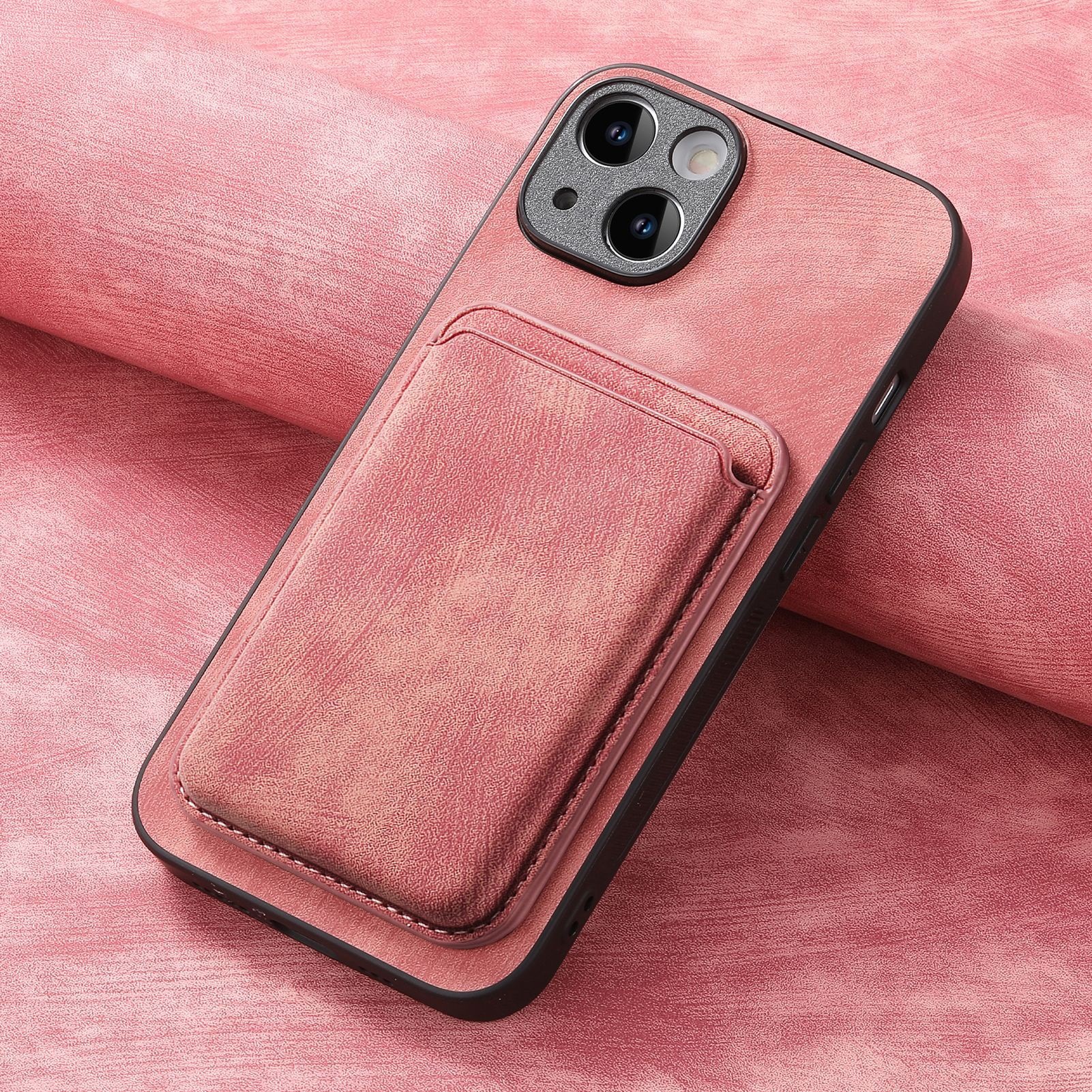For iPhone 18 magnetic Magsafe phone case solid color precision hole Apple 18 Pro card case magnetic protective case