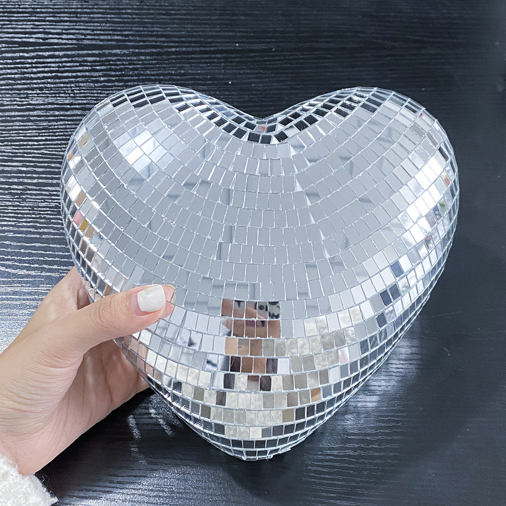 Chain Love Heart Disco Ball Disco Heart Glass Decoration Party Reflective Atmosphere Product Christmas