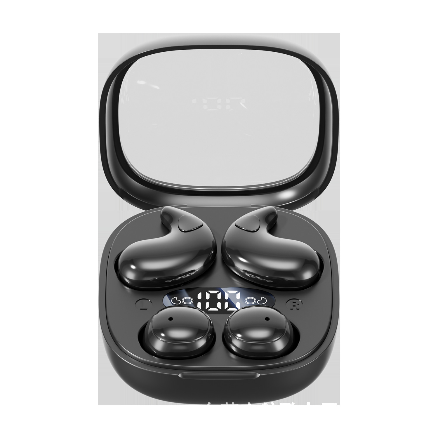 New sleep earphones long-wear no pain Bluetooth earphones M126 thin light mini compact noise-canceling digital display