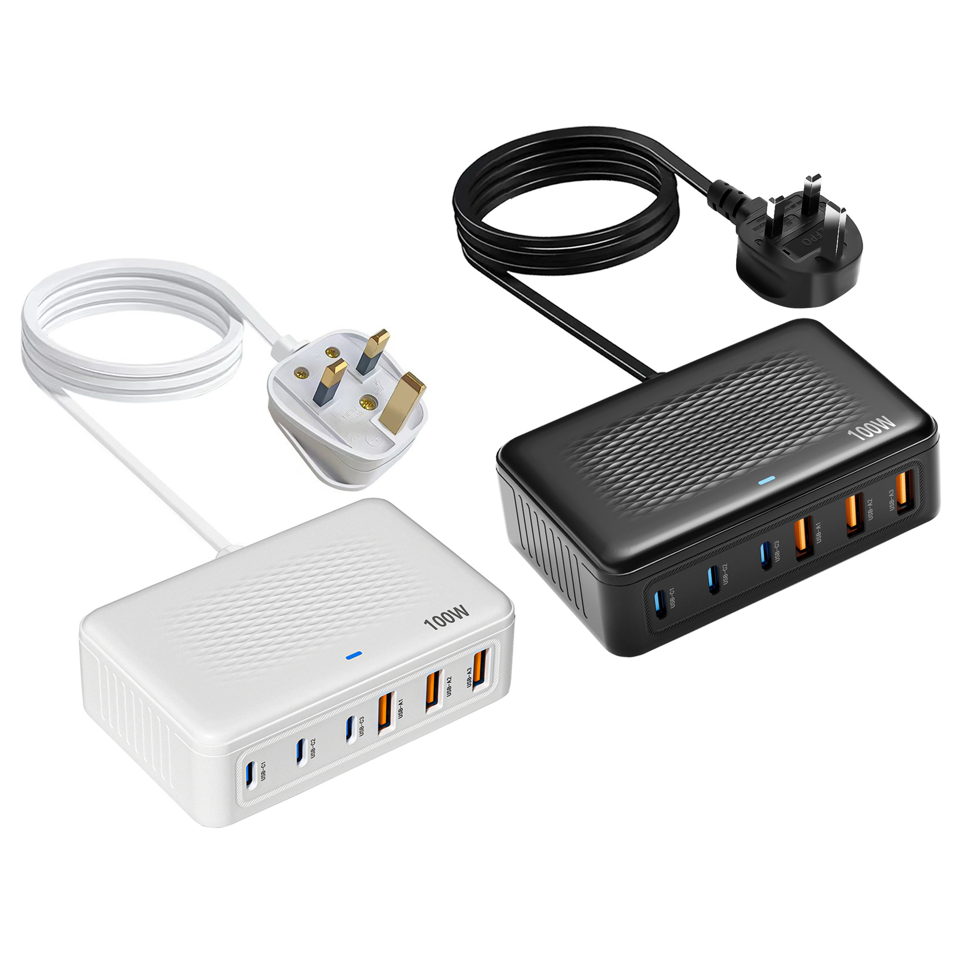 New 100W EU standard 3C3A desktop charger for Apple 15 phone tablet multi-port Samsung charger