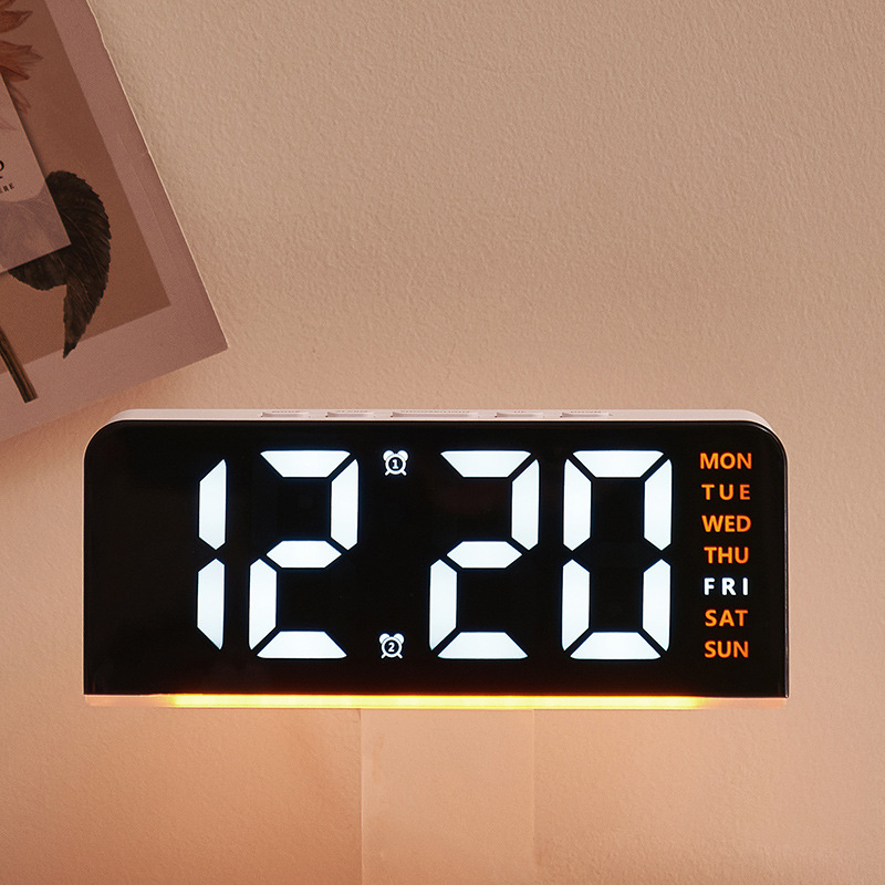Innovative Atmosphere Lamp LED Large Character Digital Clock Date Table Clock Multifunctional Digital Alarm Clock GH8033