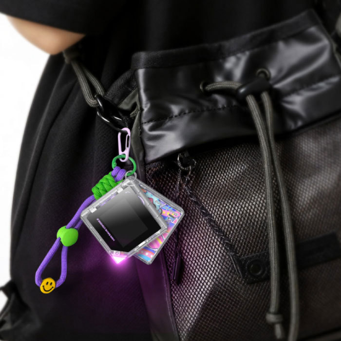 Rotatable Screen Handheld Game Console Pendant Mini Game Console