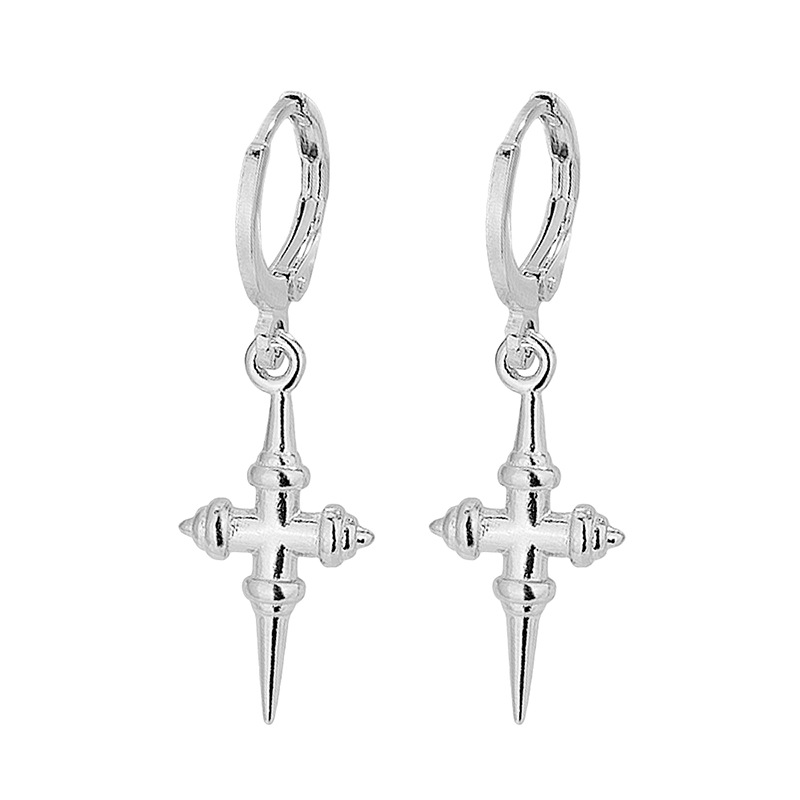 Long Cross Ear Cuff Live Streaming Unisex Earring Hoop Unique Earring Punk Style