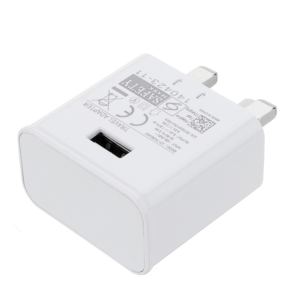 Three-pin UK standard 3.0 fast charger for Samsung S6/7/8/10 phone universal USB charger 2A
