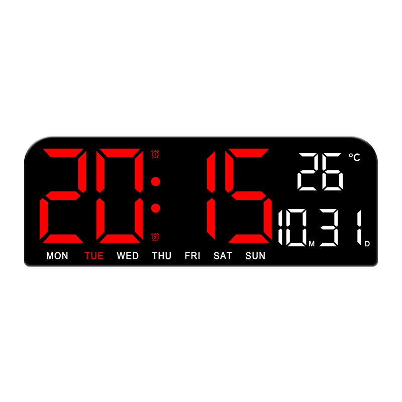 New Large Screen Alarm Clock Simple LED Desktop Clock Clock Large Size Table Clock Hanging 0707