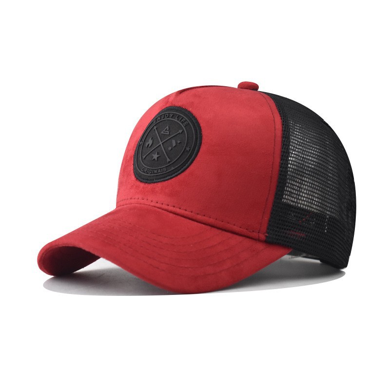 New unisex 3D round logo embroidered baseball cap, stiffened Oxford lining mesh cap, non-deforming