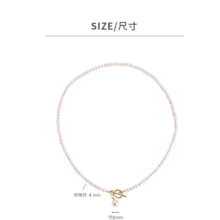 New pearl necklace OT buckle necklace pearl collarbone necklace for women chain