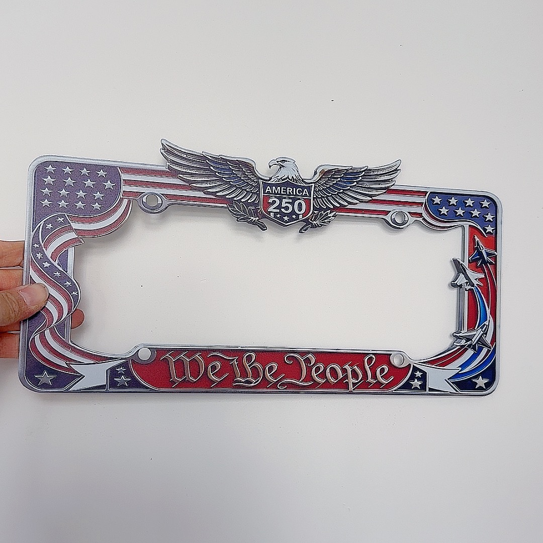 2026 USA 25th Anniversary Commemorative License Plate Frame Independence Day Eagle USA Anniversary Celebration License Plate