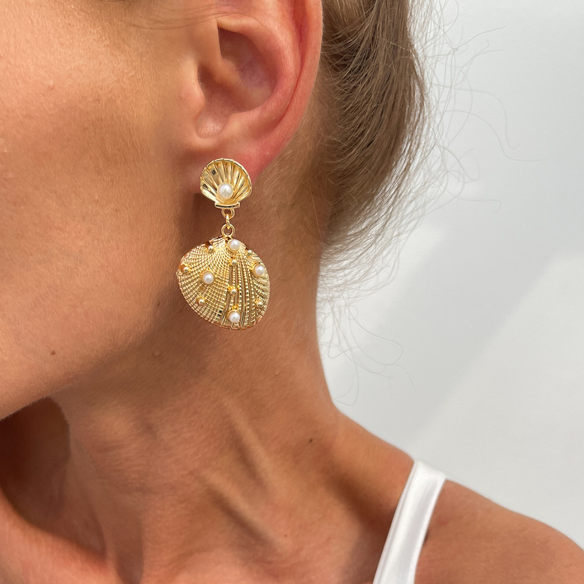 Jewelry ocean style party exaggerated star earrings vacation beach starfish metal earrings