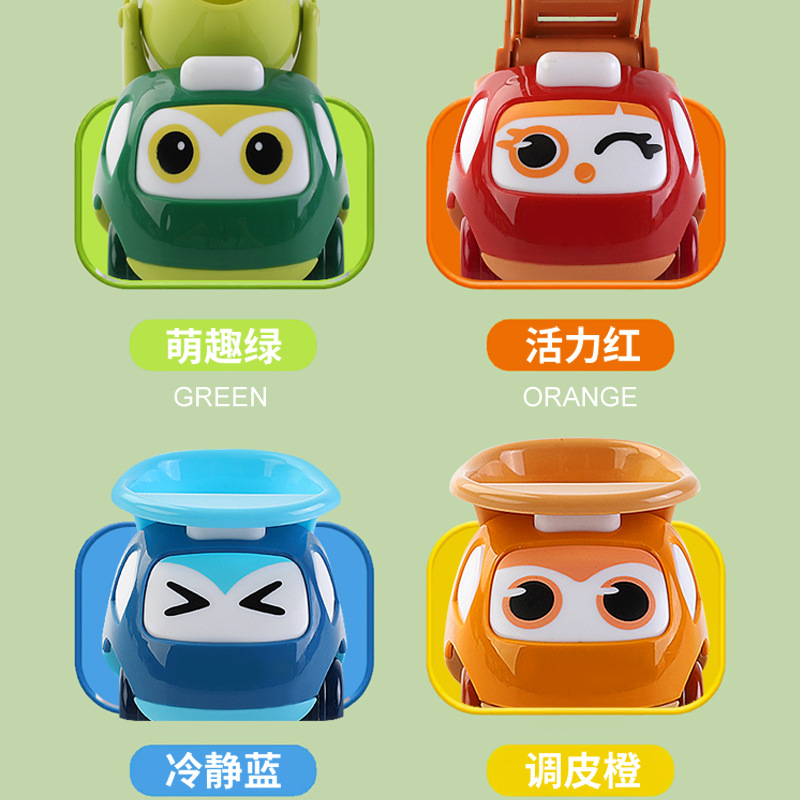 Cute Engineering Vehicle Car Cartoon Inertia Pull-Back Car Toy Children's Baby Kindergarten Gift Street Stall Wholesale
