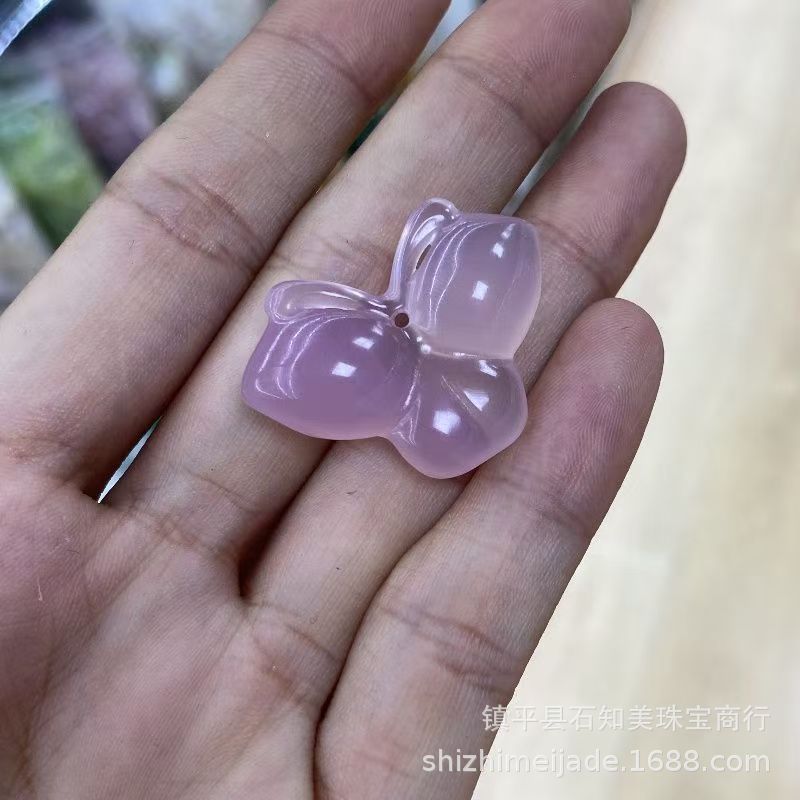 Ice Seed Chalcedony Auspicious Cloud Lock Pendant Couple Ruyi Lock Peace Lock Agate Jade Pendant Live Broadcast