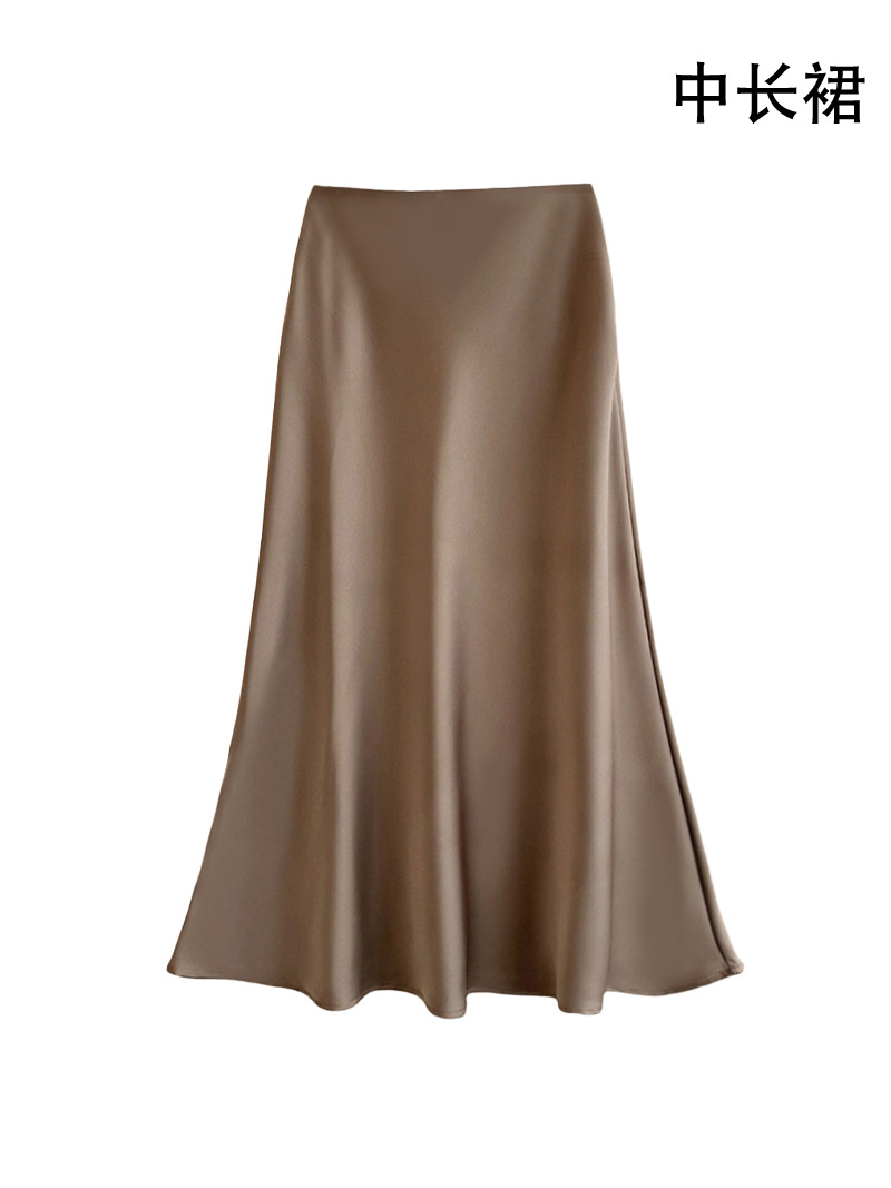 Satin bustier skirt for women