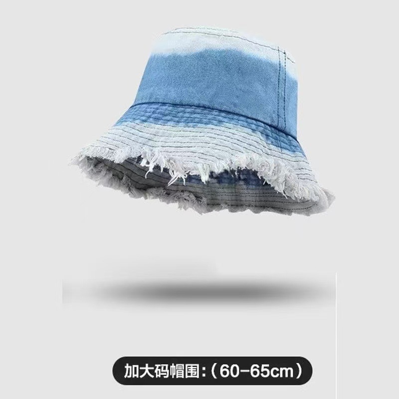 双色牛仔渔夫-浅蓝