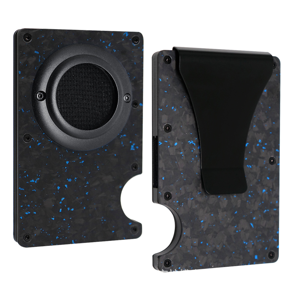 New Forged Carbon Fiber Card Holder RFID Anti-theft Aluminum Alloy Card Clip Anti-demagnetization Metal Card Sleeve