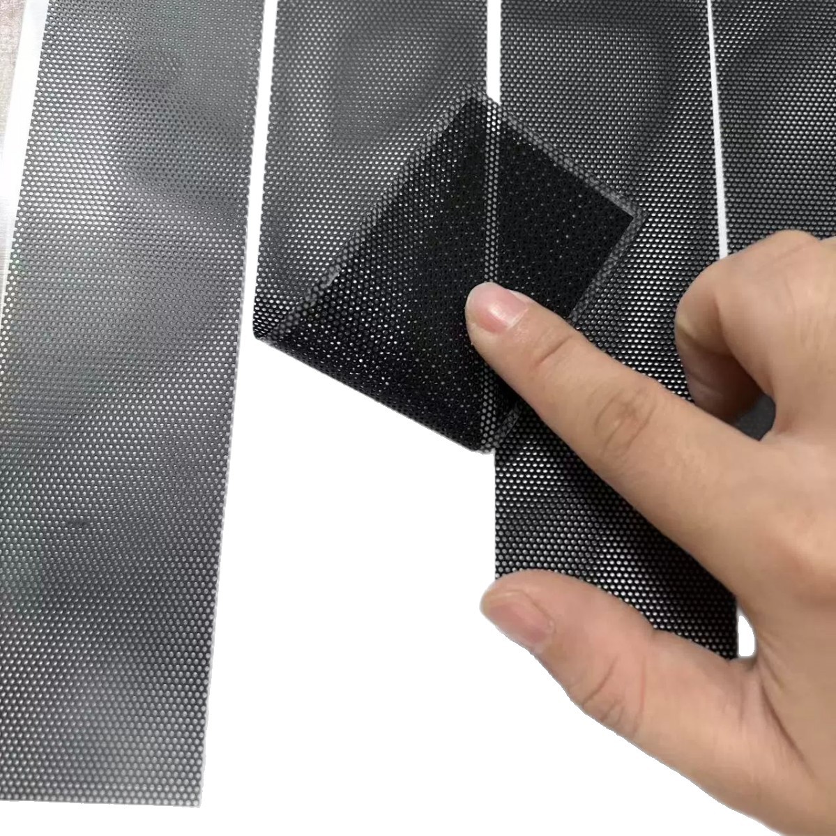 PVC adhesive magnetic dust-proof mesh PC case heat dissipation plastic punched mesh breathable strong adhesion PVC dust-proof mesh