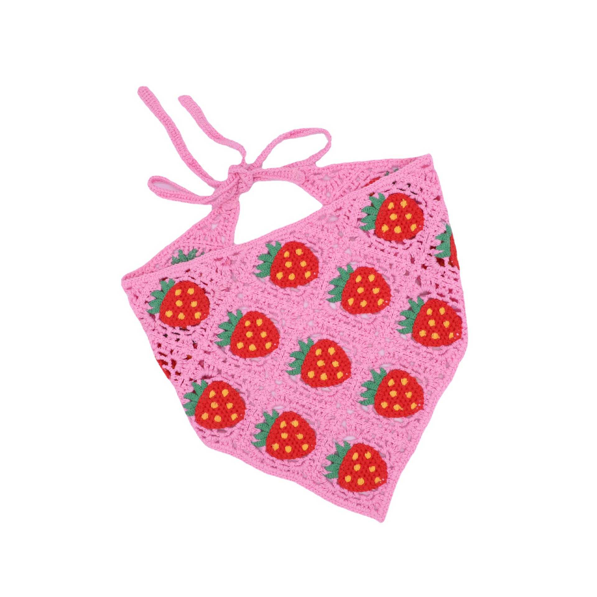 Kenjie headband hand-woven daisy triangle headband hair accessory for women with floral and fruit motifs