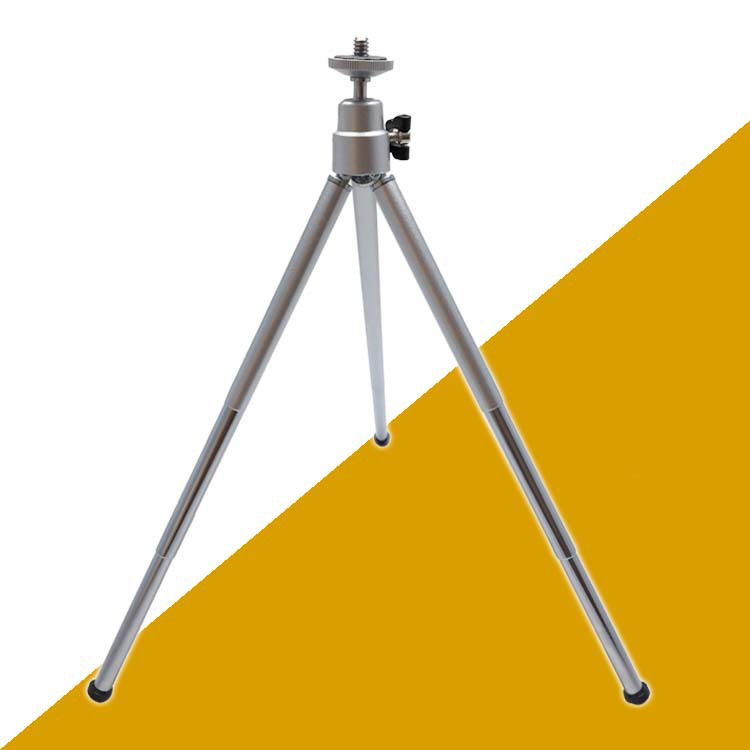 Extendable Three-Section Desktop Tripod Mini Metal Phone Stand Fill Light Stand Mirrorless Camera Tripod
