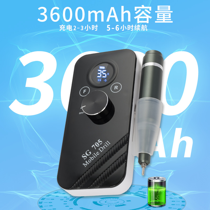 Electric Nail Drill for Nail Salon Nail File Kit Portable Grinding Machine for Beginners Nail Dead Skin Remover