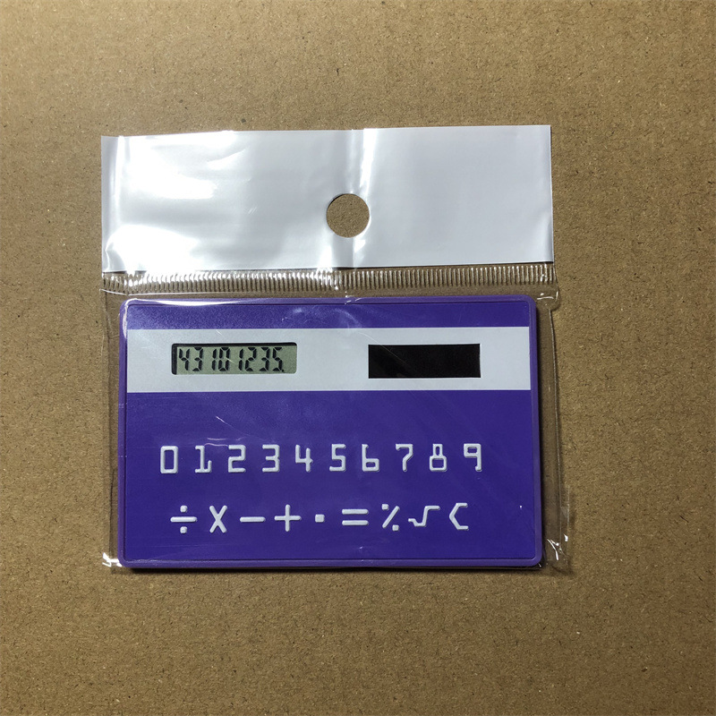 Color Card Calculator Portable Office Student Stationery 8-Digit Plastic Arithmetic Calculator