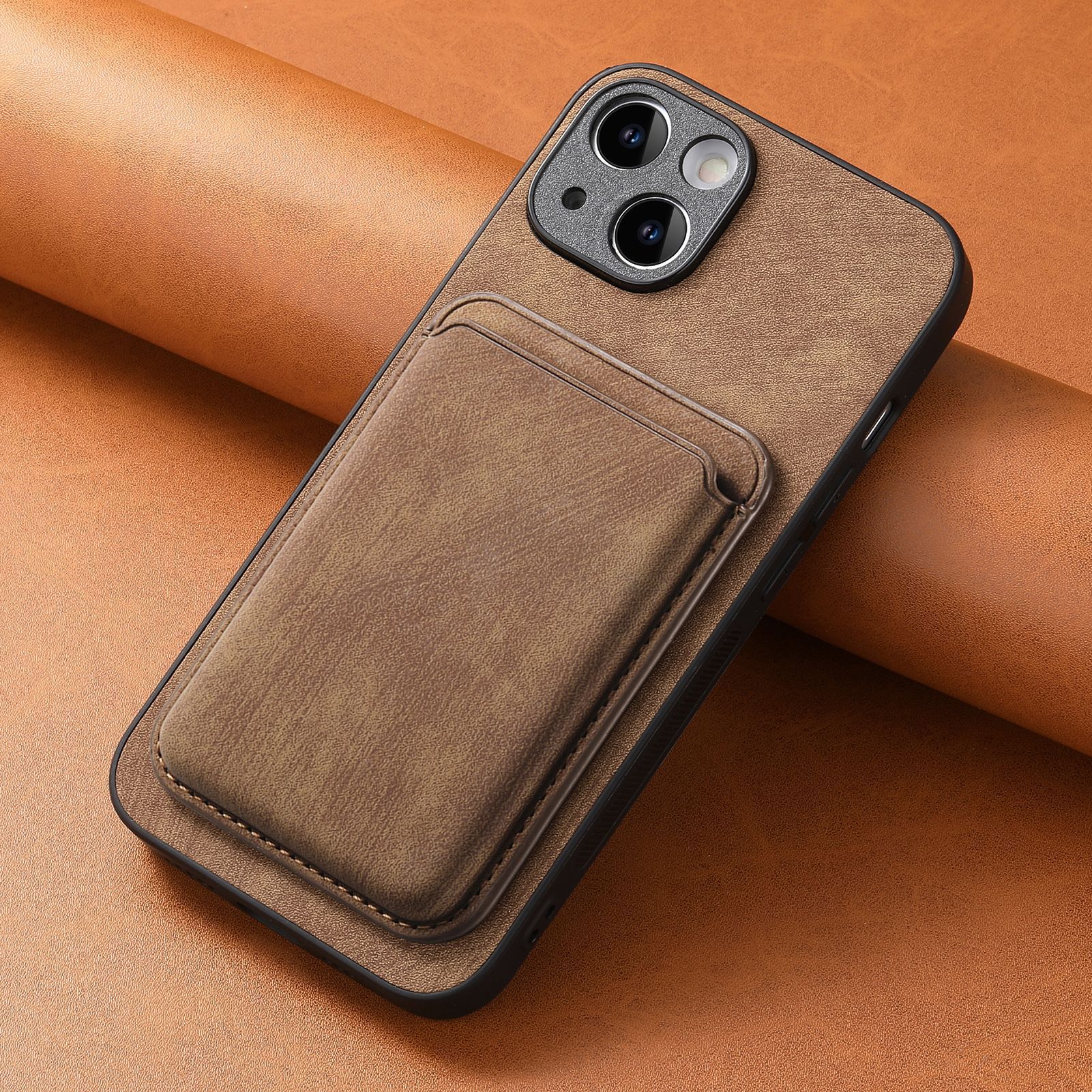 For iPhone 18 magnetic Magsafe phone case solid color precision hole Apple 18 Pro card case magnetic protective case