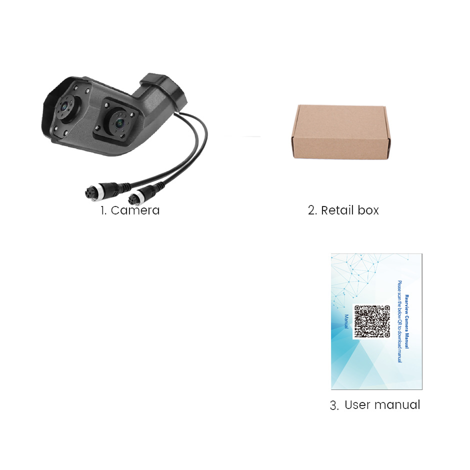 Truck reversing camera serial coaxial vehicle monitoring harvester image bus AHD1080P USB
