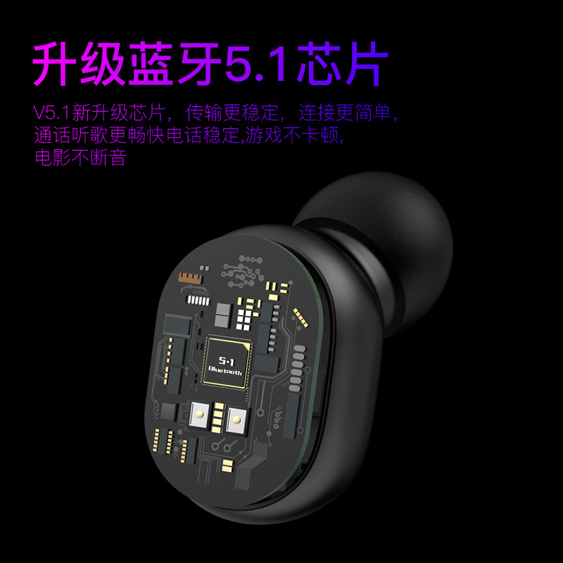 Bluetooth wireless earbuds mini smart noise-canceling in-ear for men and women Bluetooth earphones