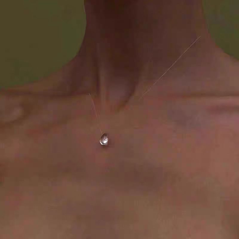 【Morning Dew】Cool Ice Dew Drop Necklace Minimalist Water Drop Earrings
