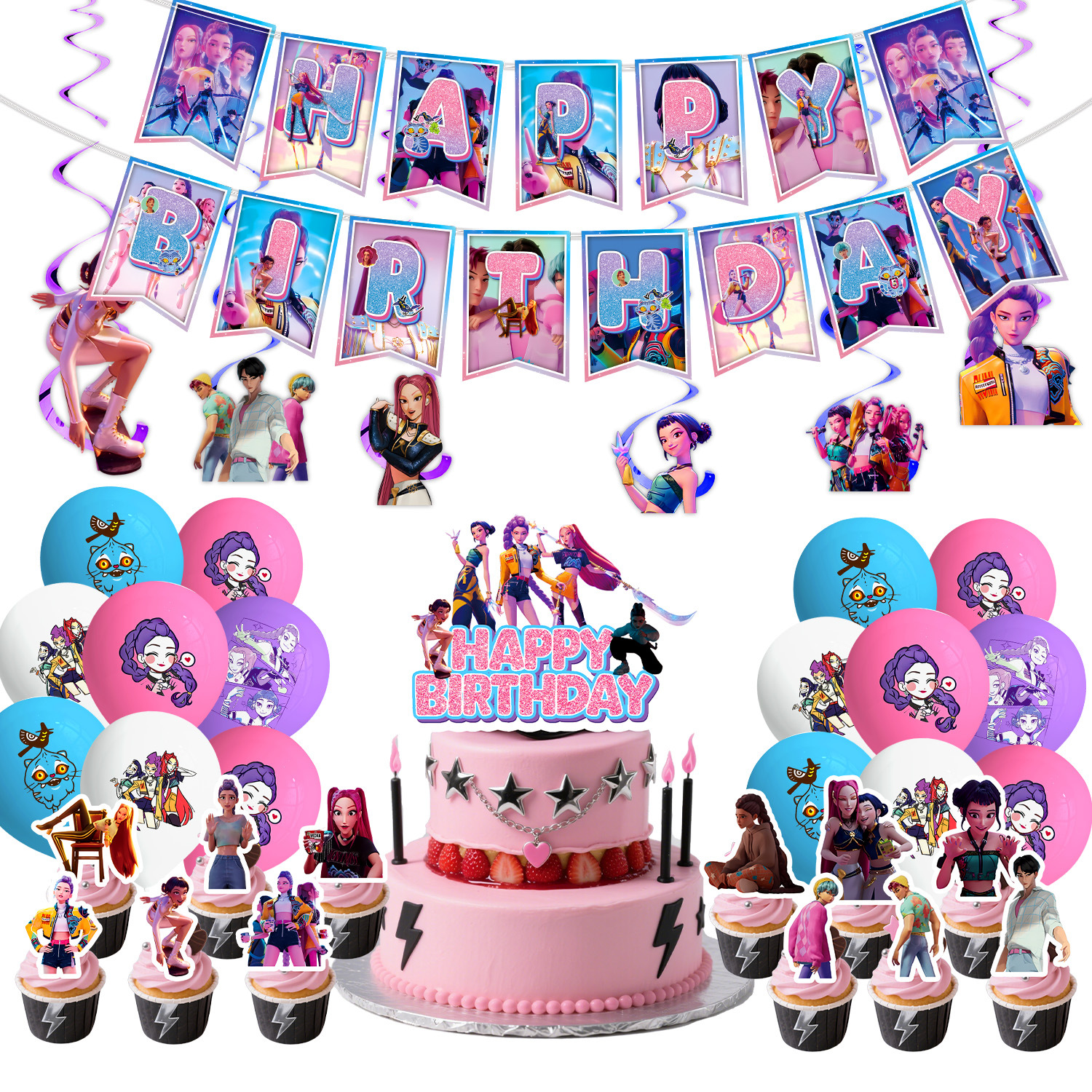 KPOP Witch Hunters Theme Party Supplies Birthday Party Decoration Supplies Witch Hunt Party Decoration Props