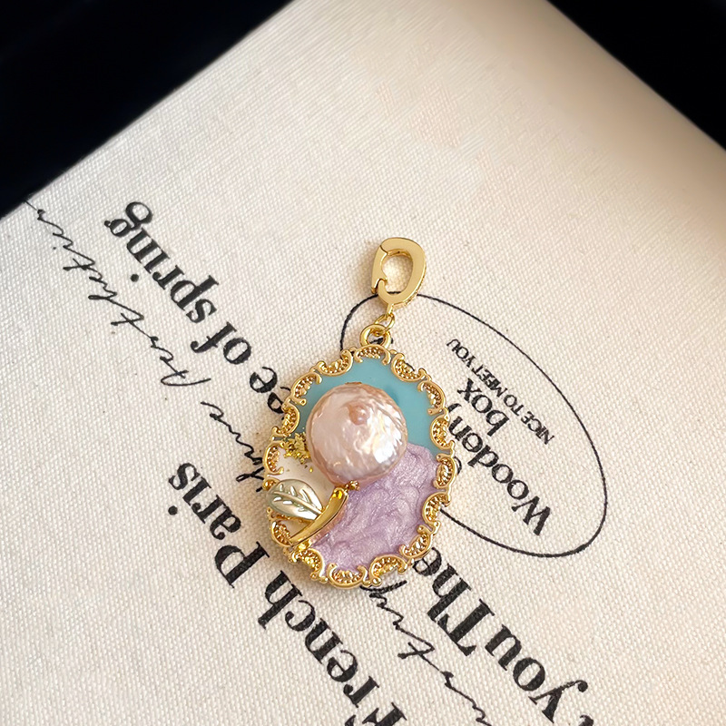 NALA Painted Drip Glaze Universal Buckle Necklace Pendant Universal Buckle Pendant