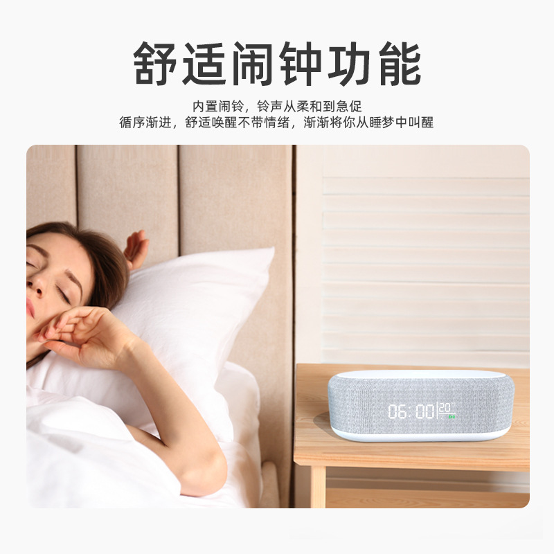 Desktop Clock Alarm Clock Wireless Charger Night Light Desk Lamp Thermometer Phone 3-in-1 Wireless Charger