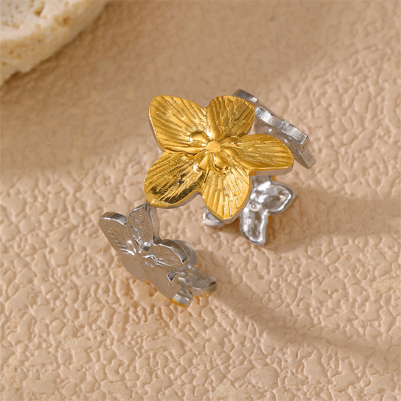 RZ0827 Exaggerated Metal Women's Ring Summer Ocean Style Vacation Season Women's Ring Hoop Accessory