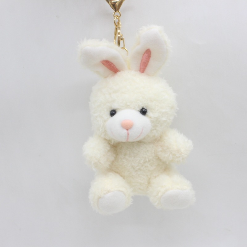 New Cartoon Curly Teddy Bear Plush Keychain Bag Charm Phone Case Decoration Doll Toy