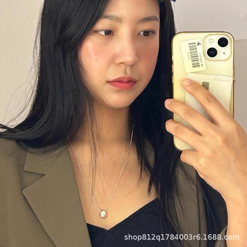 Self-made Korean style pinaf all S925 sterling silver full show forest drop necklace long sweater chain for women