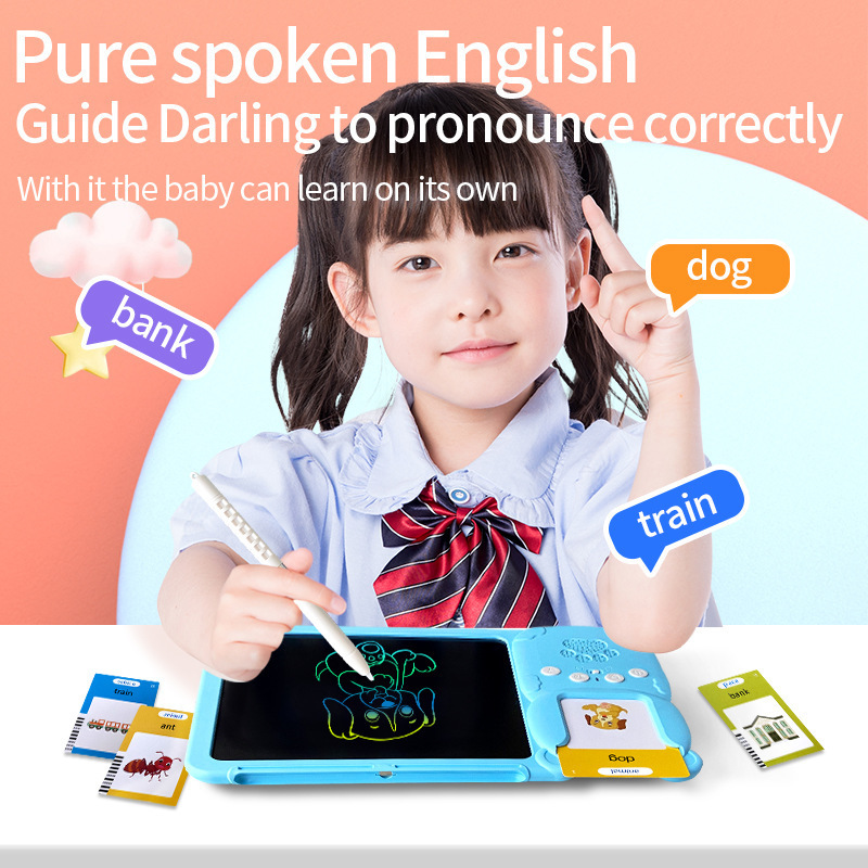 Early Education Card Machine 8.5 Inch Writing Tablet All-in-One Machine Children's English Learning Drawing Educational Toy
