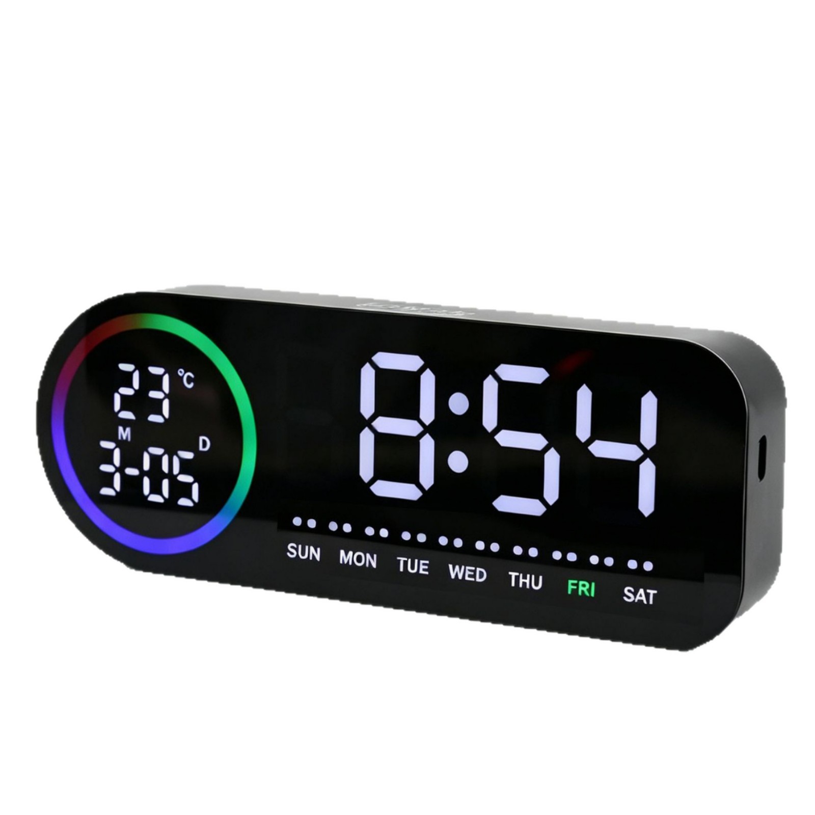 LED digital alarm clock rechargeable luminous desktop ornament smart electronic clock