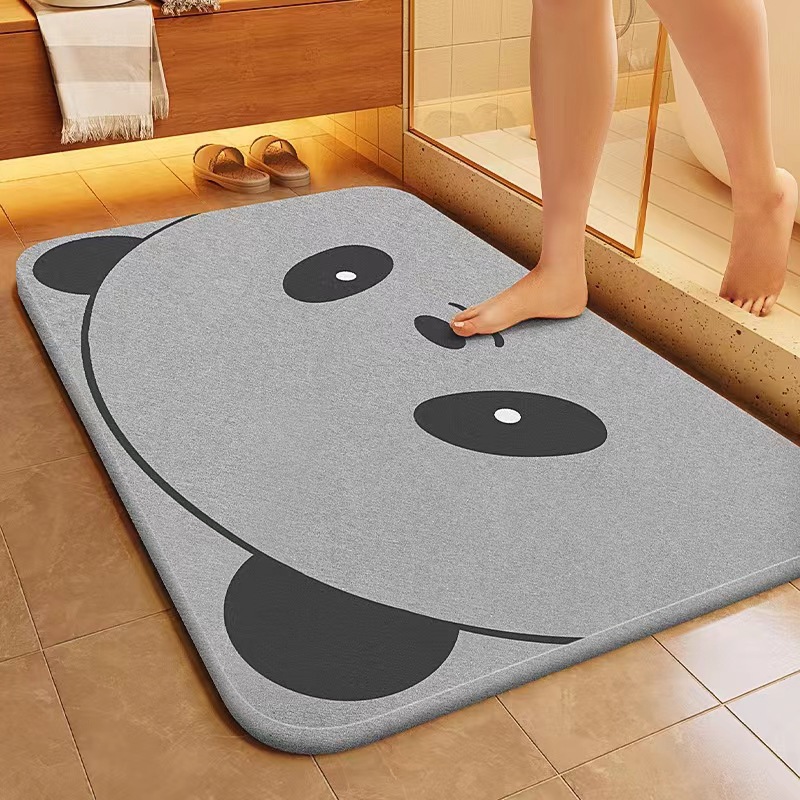 Soft diatom mud bathroom quick-drying floor mat, non-slip, fast-drying toilet door mat, home carpet