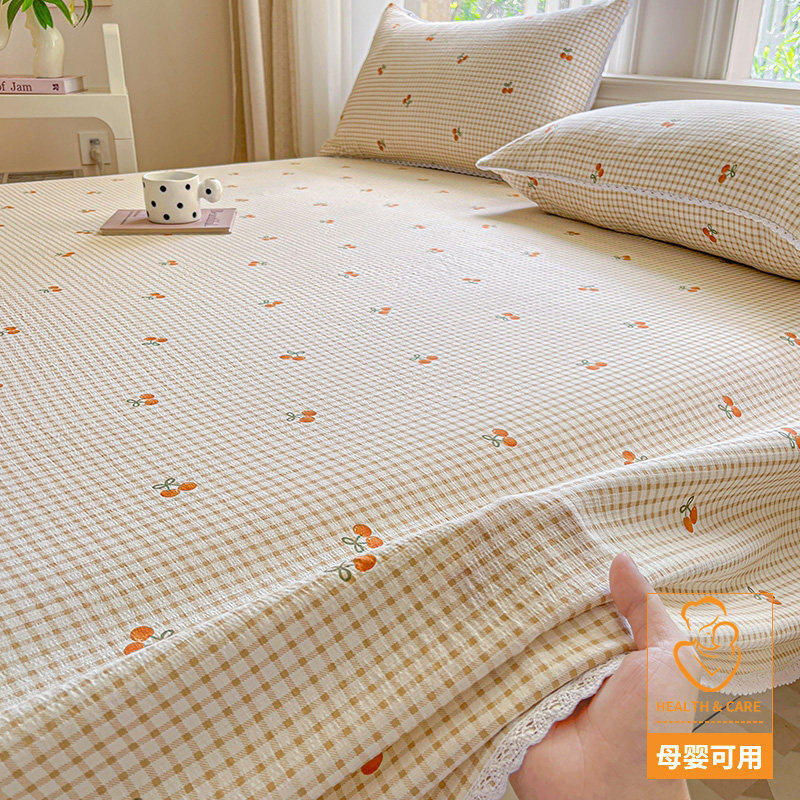 抗菌款-樱桃洛洛【A类抗菌升级孕婴可用】 · 床单单件-120x230cm【适合0.8-0.9m床】
