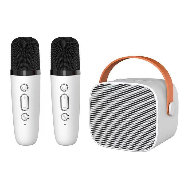 K Song Colorful Audio Microphone LED with Breathing Light Portable Outdoor Home KTV Microphone Set