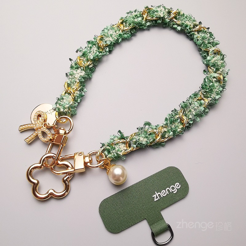 Phone strap women's fairy lace twisted chain wrist rope small fragrance style outdoor travel outing