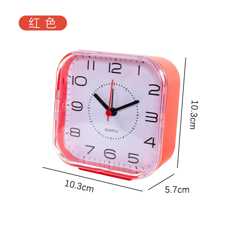 Mini Alarm Clock Student Second-Skip Bedside Clock Desktop Clock Lazy Simple Clock Children Cartoon Small Bell