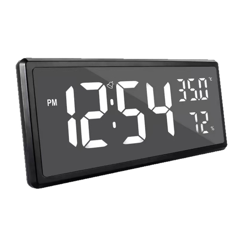 Large Screen LED Wall Clock Living Room Electronic Clock Home Temperature Humidity Clock Super Large Font Alarm Clock