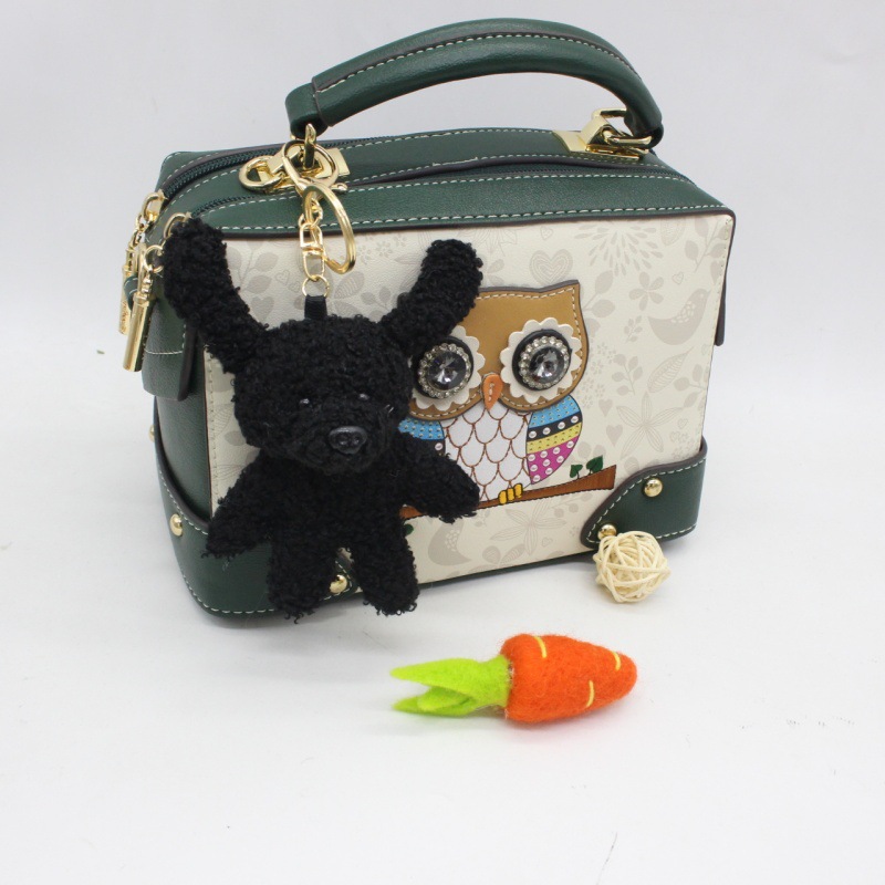 Cute Handmade Cartoon Plush Dog Children's Accessories Bag Charm Souvenir Doll