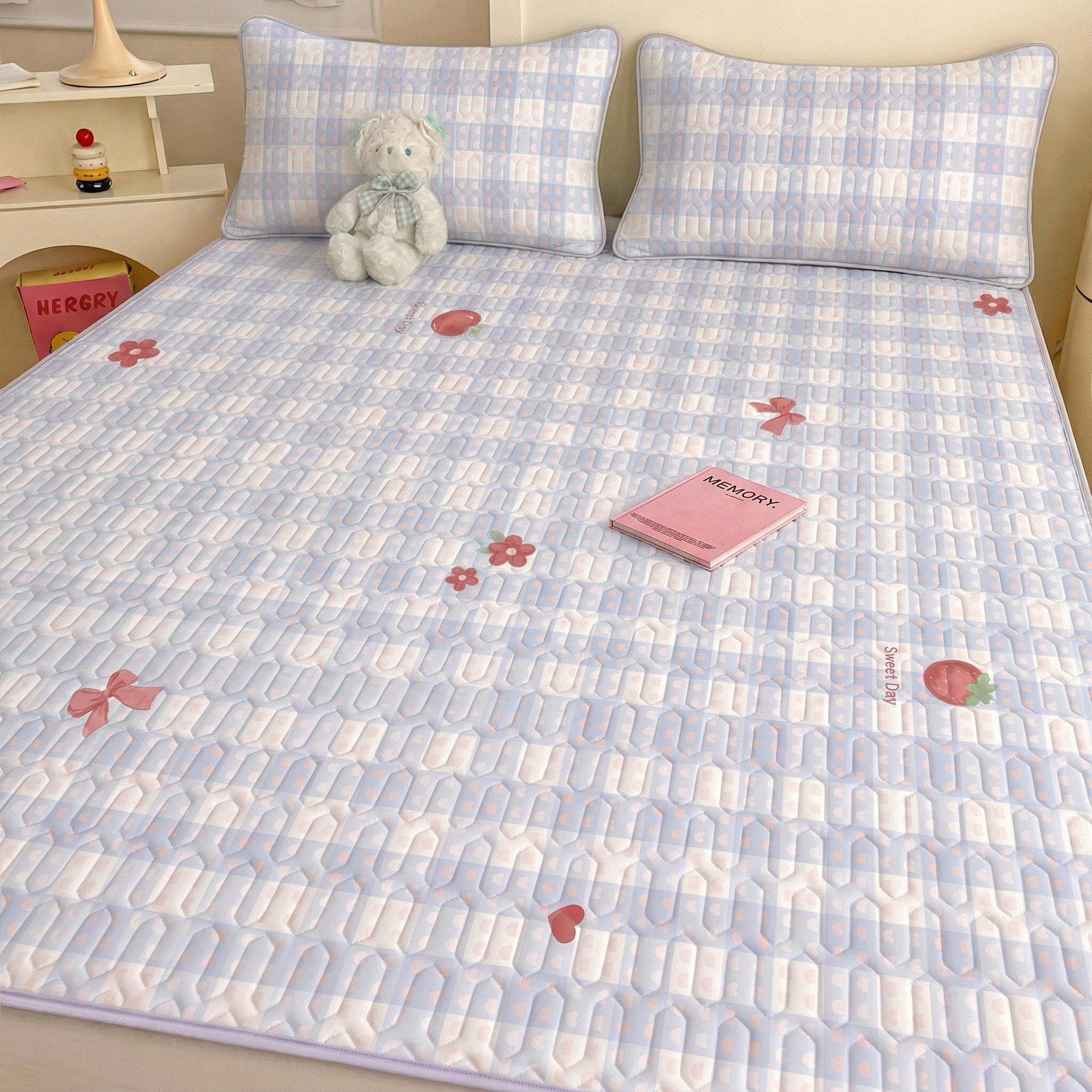 Summer a class cool ice silk latex cool mat mattress soft pad household bedroom 180x200 anti-slip bed sheet mattress pad
