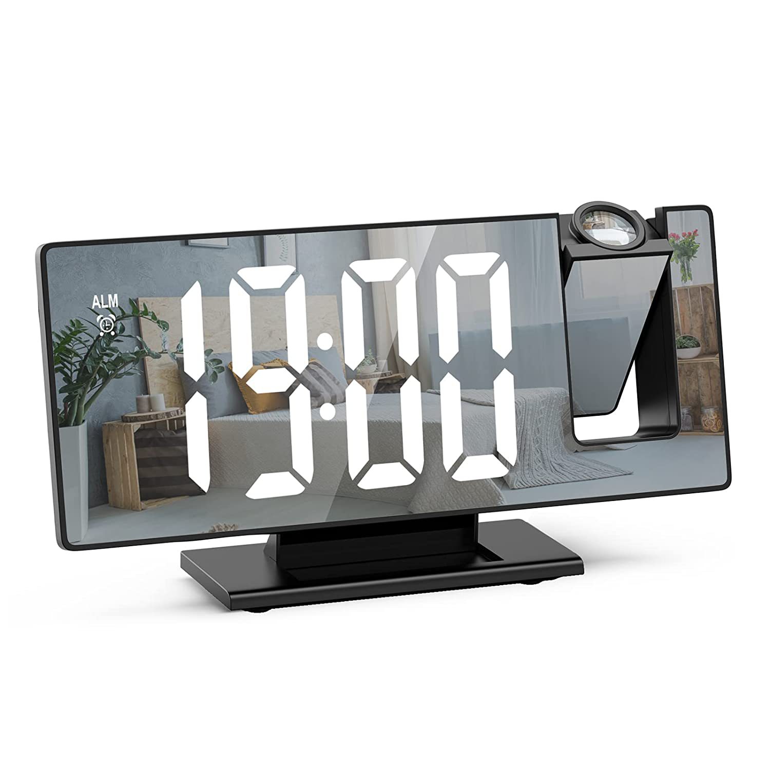 LED projection clock student clock large character large screen alarm clock