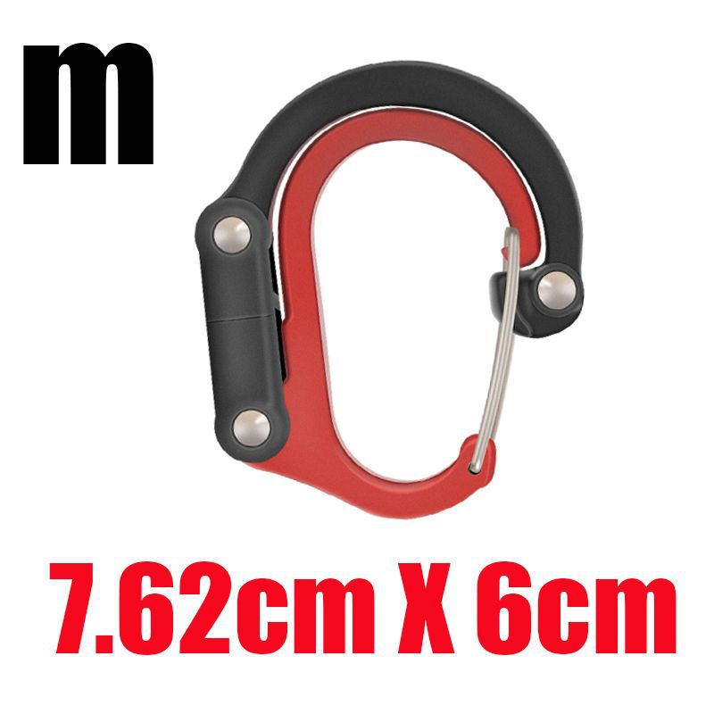 D-Shape Carabiner Aluminum Alloy Quick Hook Outdoor Sports Equipment Tool Multi-Functional Safety Outdoor Climbing Carabiner