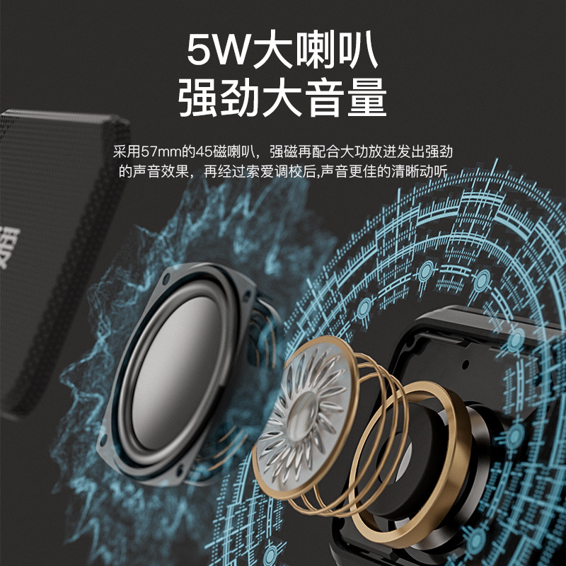SOAIY C16 Bluetooth Speaker Wireless Small Mini Portable Card U Disk Square Dance Audio Music Player