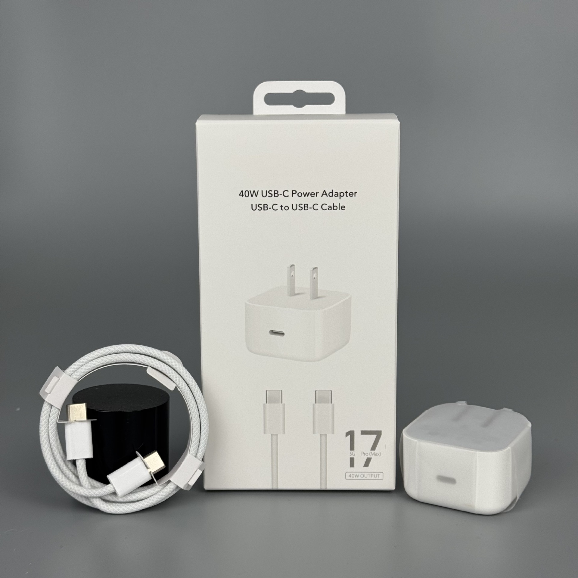 40W European Standard Charger Applicable Apple British Standard PD Charging Head Mobile American Standard Fast Charging Head Original Set